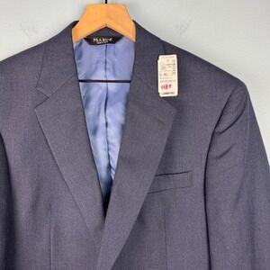 NEW Jos A Bank Men's 41 REG Navy Blue Tropical Linen Wool 2 Button Blazer Jacket